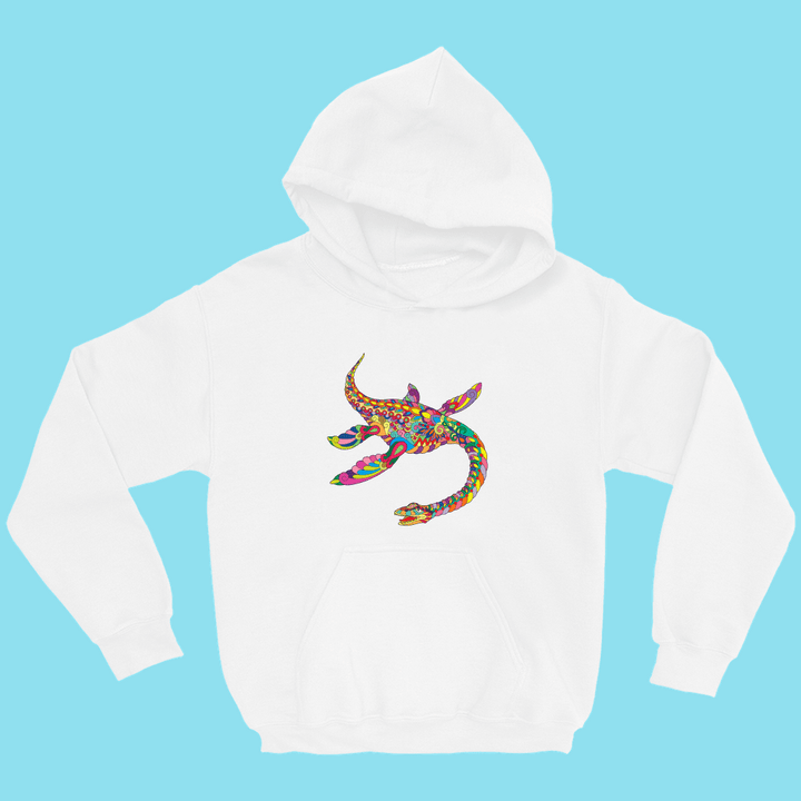 Kids Plesiosaurus Zentangle Hoodie | Jurassic Studio