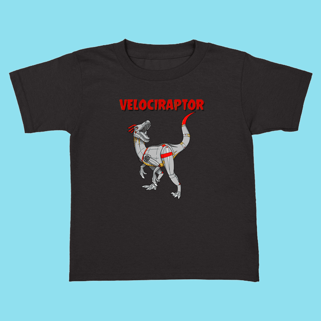 Toddler Robot  Velociraptor T-Shirt | Jurassic Studio