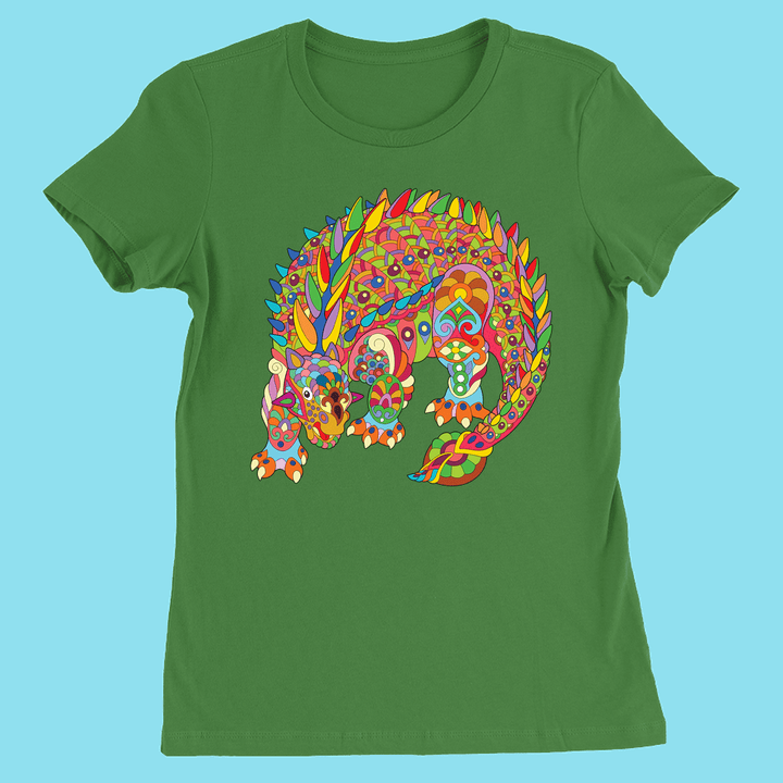 Women Ankylosaurus Zentangle T-Shirt | Jurassic Studio