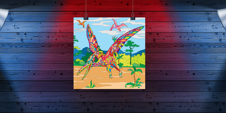 Pterodactyl Zentangle Poster | Jurassic Studio