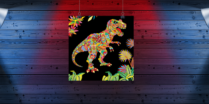 T-Rex Zentangle Poster | Jurassic Studio