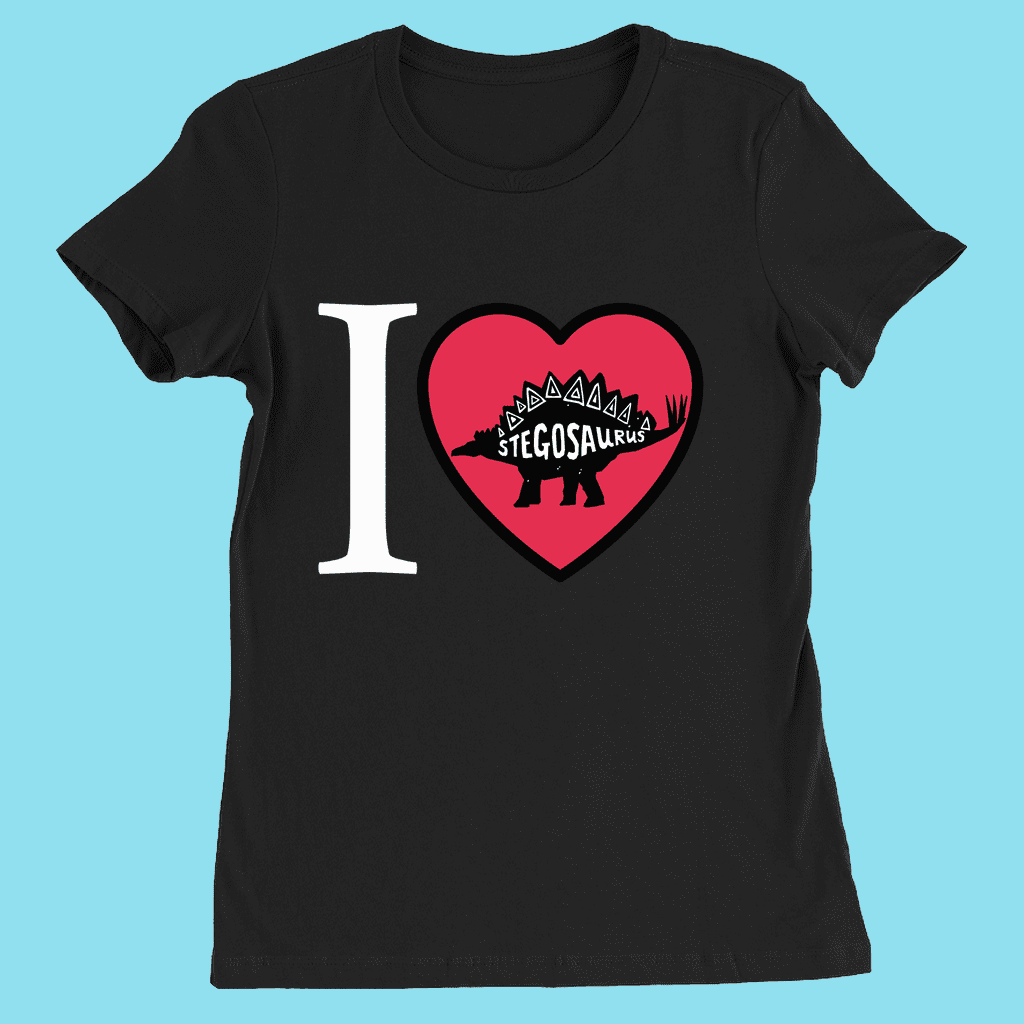 Women I Love Stegosaurus T-Shirt | Jurassic Studio