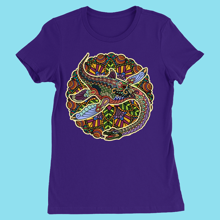 Women Plesiosaurus Mandala T-Shirt | Jurassic Studio