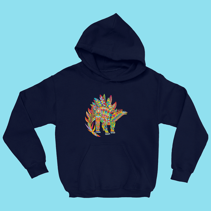 Kids Stegosaurus Zentangle Hoodie | Jurassic Studio
