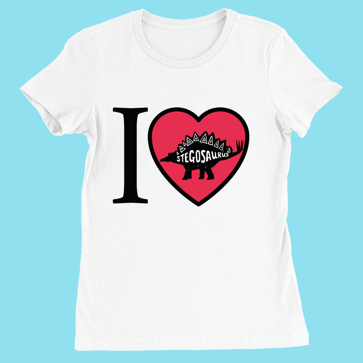 Women I Love Stegosaurus T-Shirt | Jurassic Studio