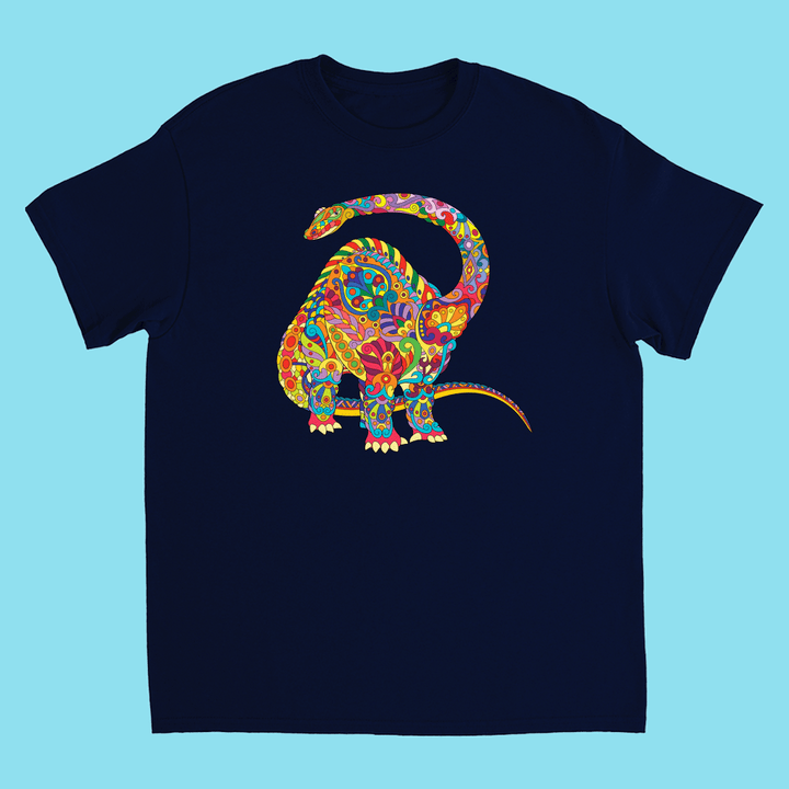 Kids Brontosaurus Zentangle T-Shirt | Jurassic Studio