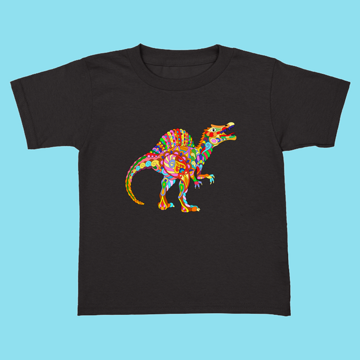 Toddler Spinosaurus Zentangle T-Shirt | Jurassic Studio