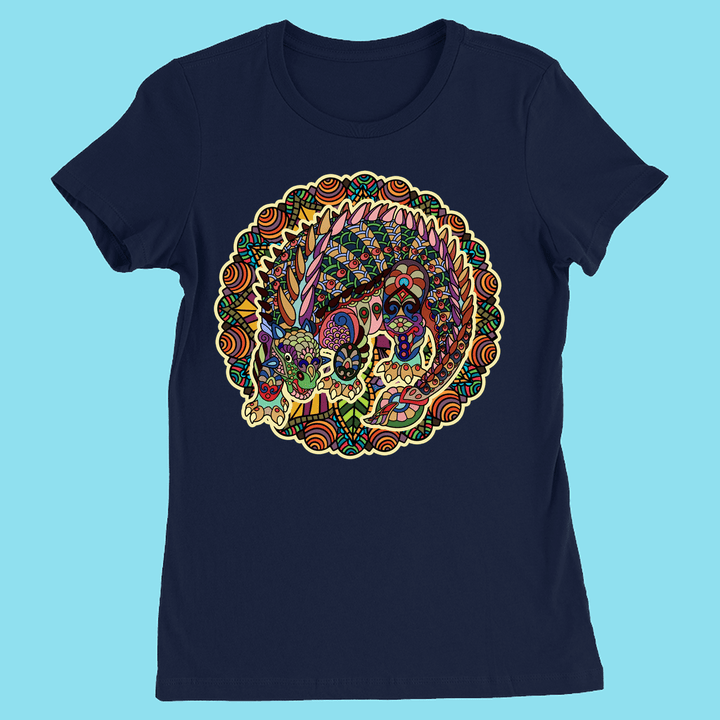 Women Ankylosaurus Mandala T-Shirt | Jurassic Studio