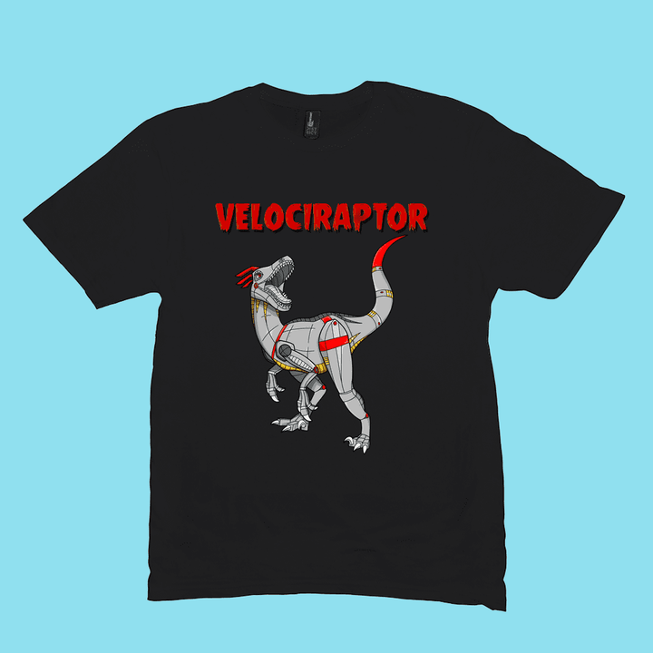 Men Robot Velociraptor T-Shirt | Jurassic Studio