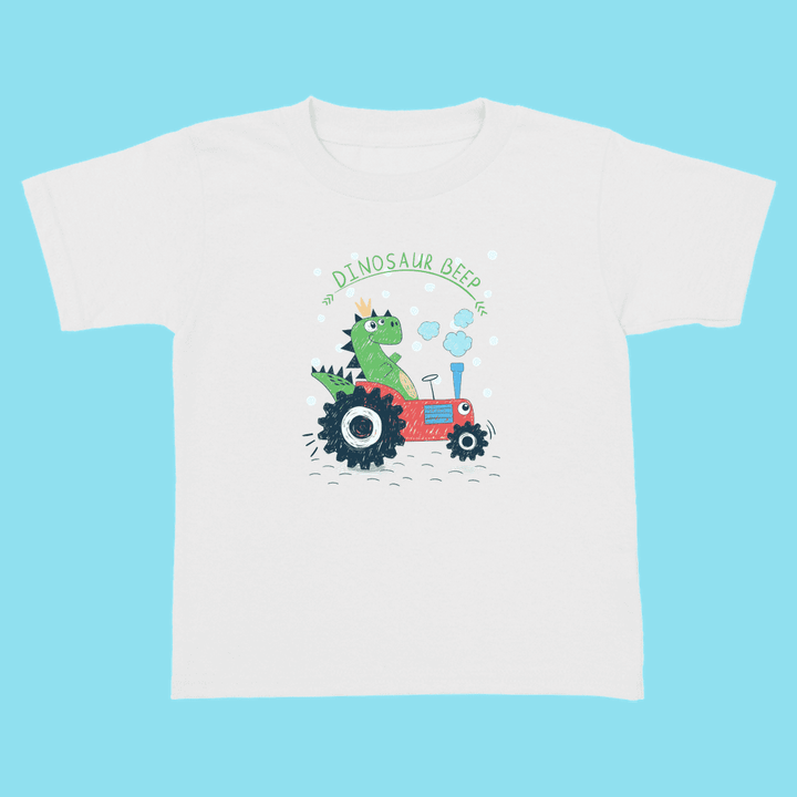 Toddler Baby Dino Tractor T-Shirt | Jurassic Studio