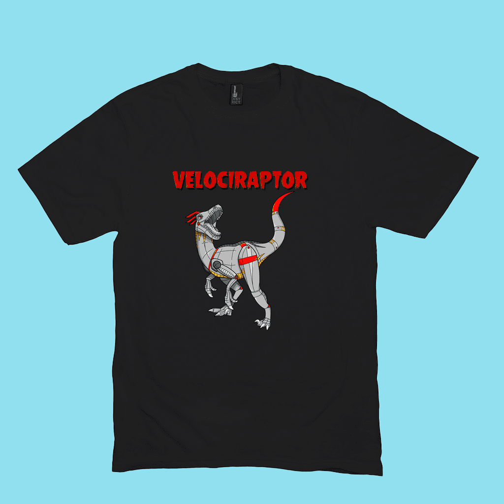 Men Robot Velociraptor T-Shirt | Jurassic Studio
