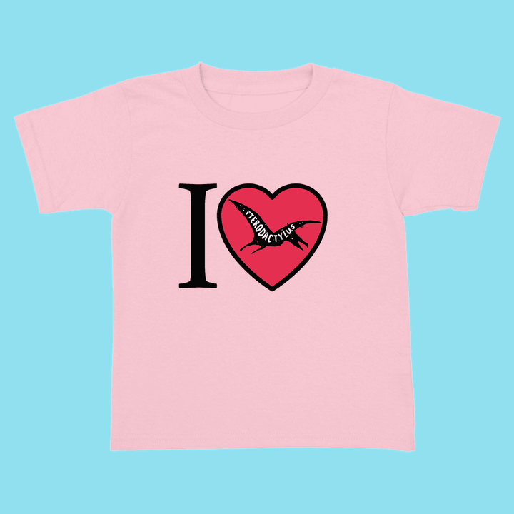Toddler I Love Pterodactyl T-Shirt | Jurassic Studio