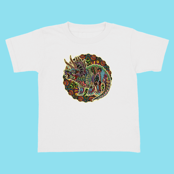 Toddler Triceratops Mandala T-Shirt | Jurassic Studio