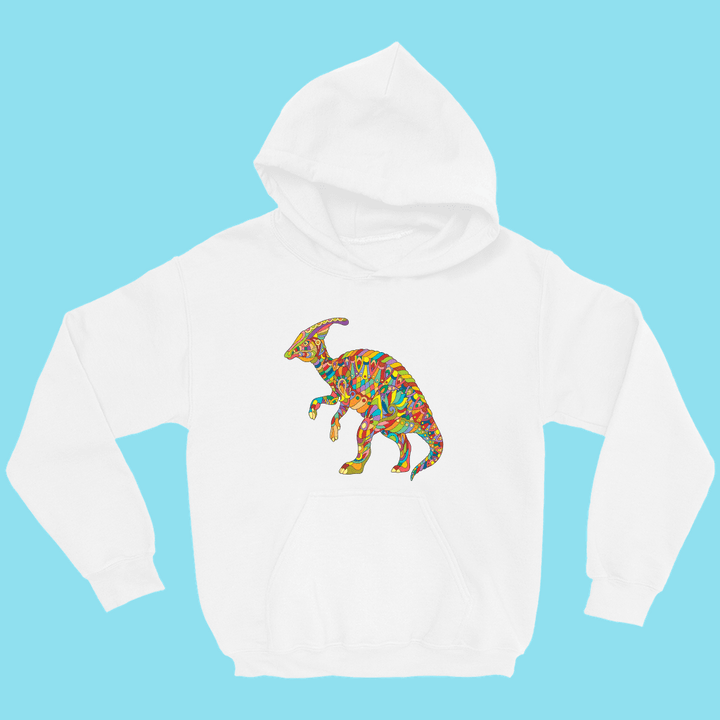 Kids Hadrosaur Zentangle Hoodie | Jurassic Studio