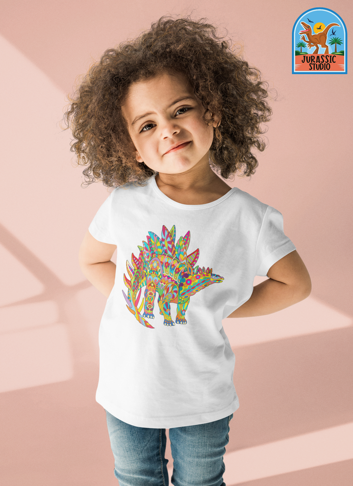 Toddler Stegosaurus Zentangle T-Shirt | Jurassic Studio