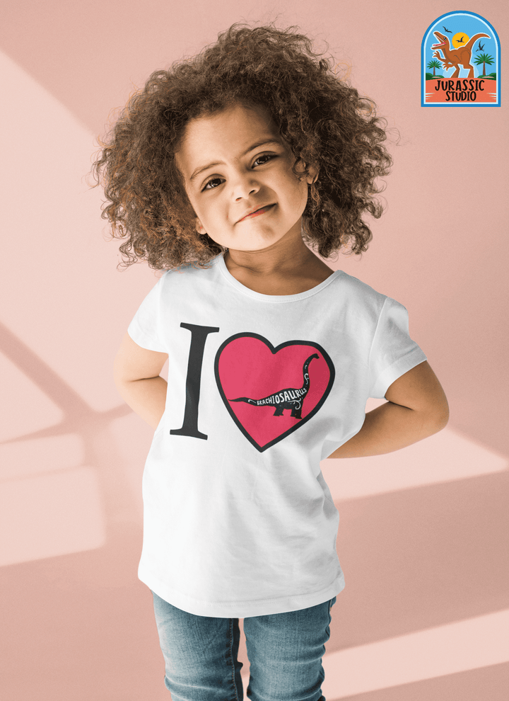 Toddler I Love Brachiosaurus T-Shirt | Jurassic Studio