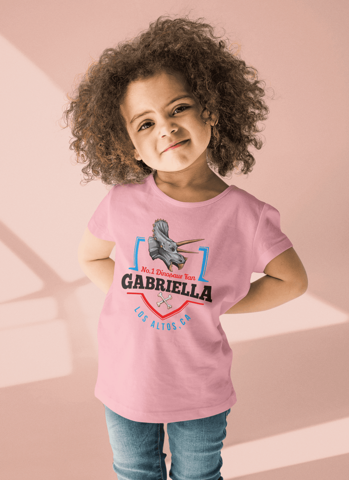 N.1 Triceratops Fan Custom Toddler T-Shirt | Jurassic Studio
