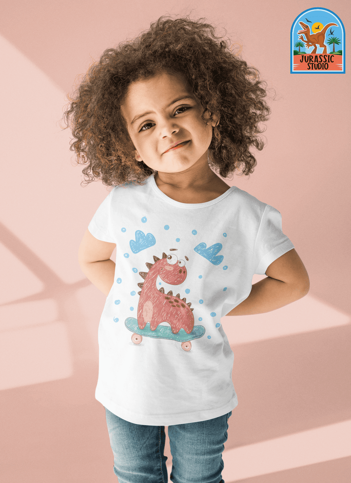 Toddler Baby Dino Skate T-Shirt | Jurassic Studio