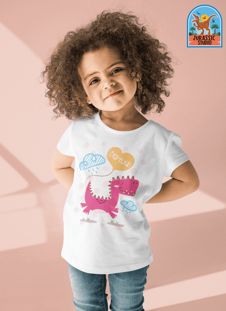 Toddler Baby Dino with Balloon T-Shirt | Jurassic Studio