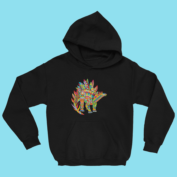 Kids Stegosaurus Zentangle Hoodie | Jurassic Studio