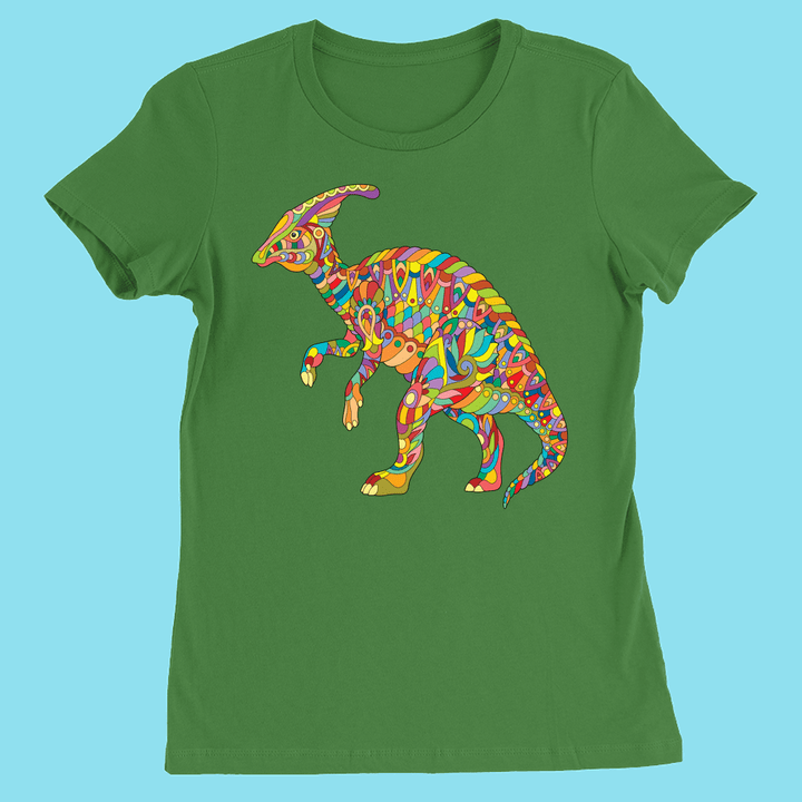 Women Hadrosaur Zentangle T-Shirt | Jurassic Studio
