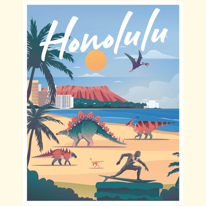 Honolulu Poster | Jurassic Studio