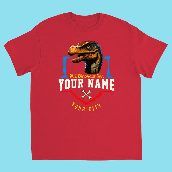 N.1 Velociraptor Fan Custom Kids T-Shirt | Jurassic Studio
