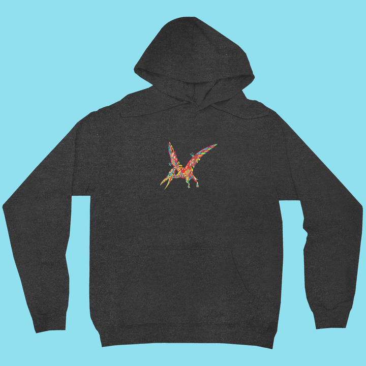 Men Pterodactyl Zentangle Hoodie | Jurassic Studio