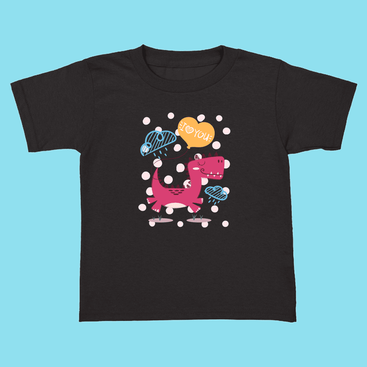 Toddler Baby Dino with Balloon T-Shirt | Jurassic Studio