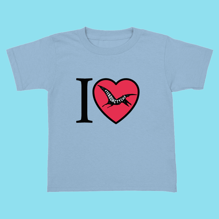 Toddler I Love Pterodactyl T-Shirt | Jurassic Studio