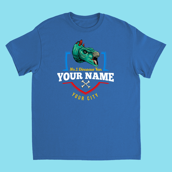 N.1 Stegosaurus Fan Custom Kids T-Shirt | Jurassic Studio
