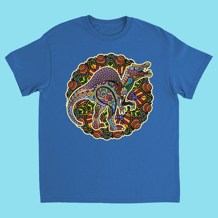 Kids Spinosaurus Mandala T-Shirt | Jurassic Studio