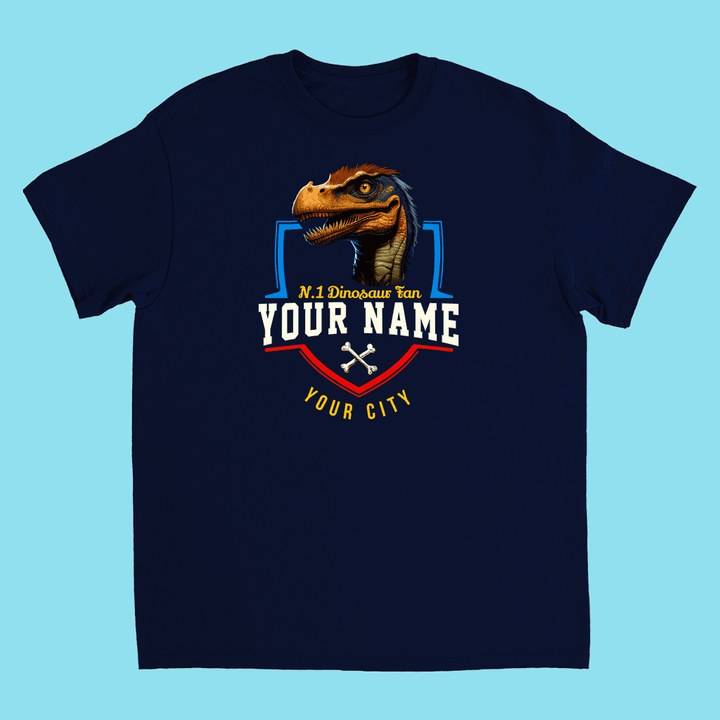 N.1 Velociraptor Fan Custom Kids T-Shirt | Jurassic Studio