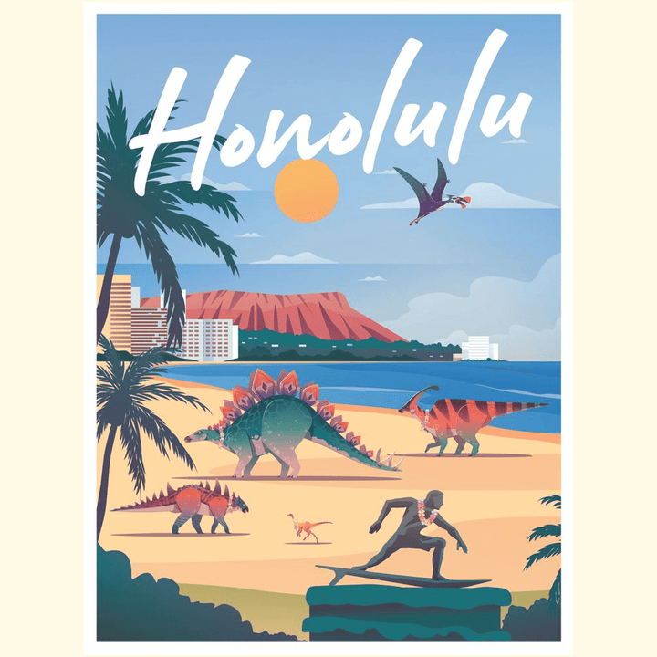 Honolulu Poster | Jurassic Studio