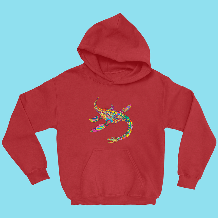 Kids Plesiosaurus Zentangle Hoodie | Jurassic Studio