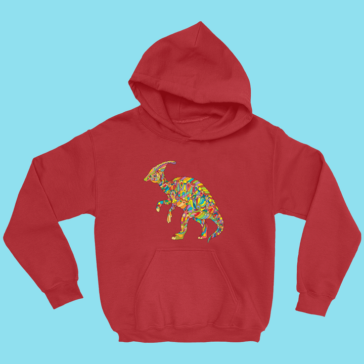 Kids Hadrosaur Zentangle Hoodie | Jurassic Studio