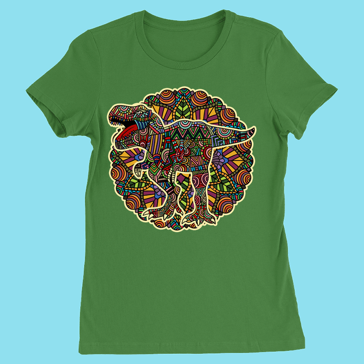 Women T-Rex Mandala T-Shirt | Jurassic Studio
