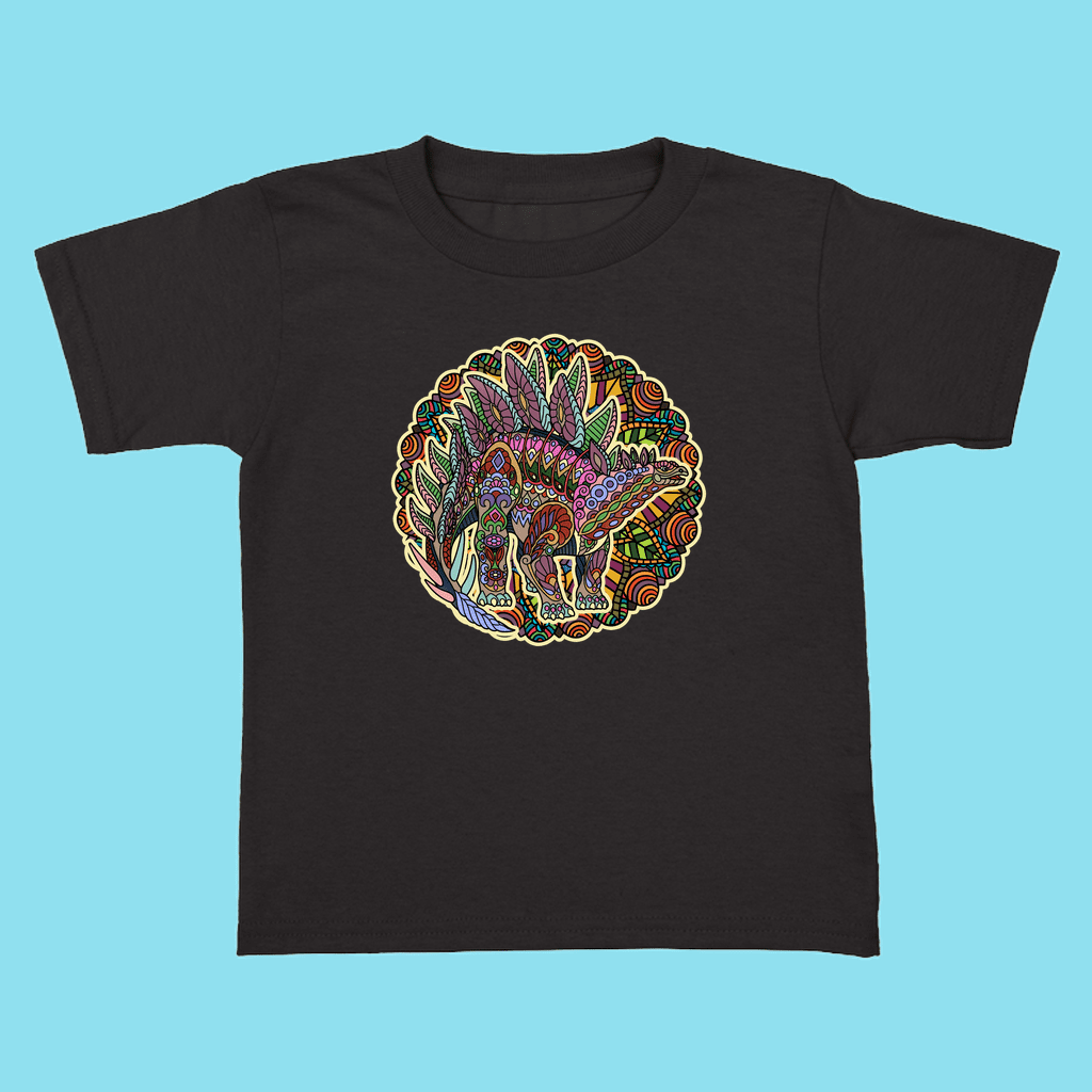 Toddler Stegosaurus Mandala T-Shirt | Jurassic Studio