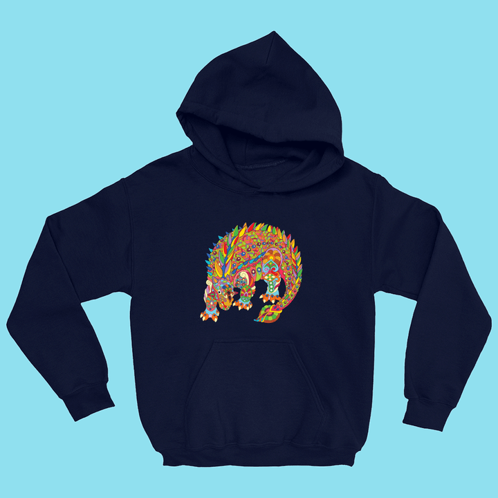 Kids Ankylosaurus Zentangle Hoodie | Jurassic Studio