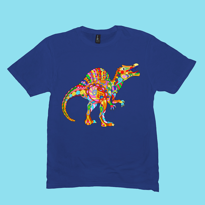 Men Spinosaurus Zentangle T-Shirt | Jurassic Studio