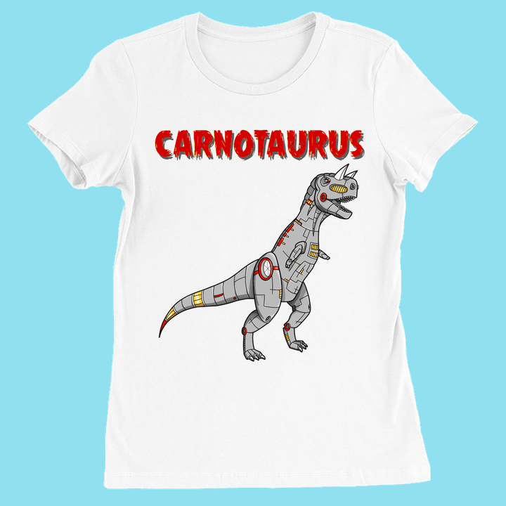 Women Robot Carnotaurus T-Shirt | Jurassic Studio