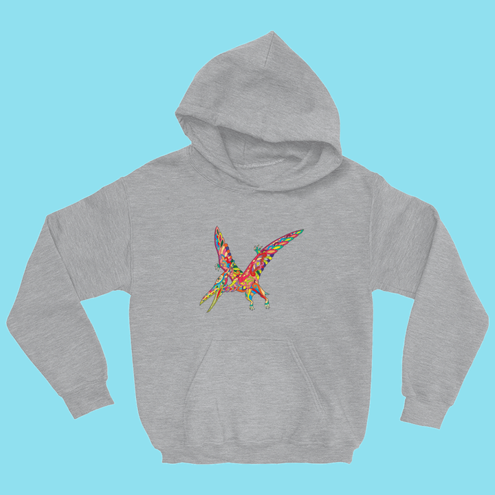 Kids Pterodactyl Zentangle Hoodie | Jurassic Studio
