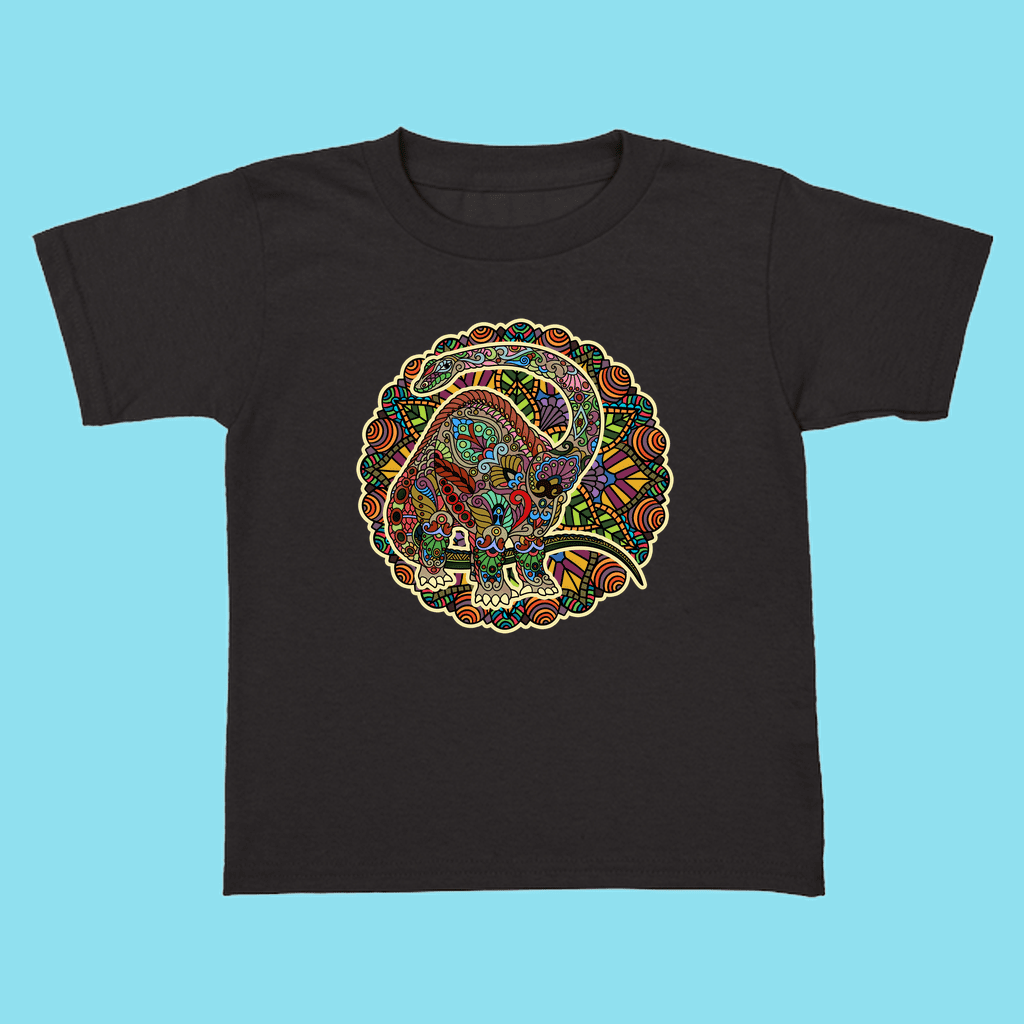 Toddler Brontosaurus Mandala T-Shirt | Jurassic Studio