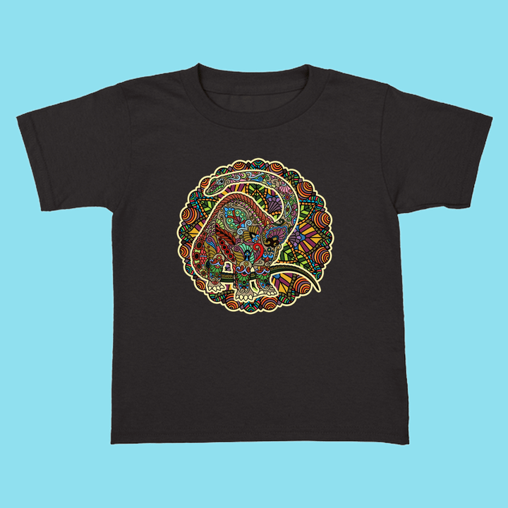 Toddler Brontosaurus Mandala T-Shirt | Jurassic Studio