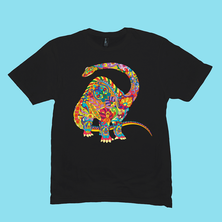 Men Brontosaurus Zentangle T-Shirt | Jurassic Studio