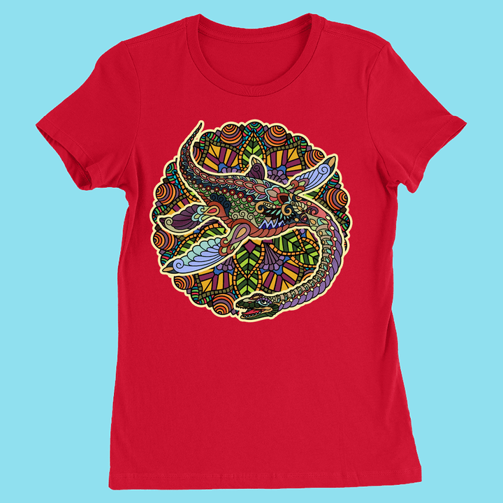 Women Plesiosaurus Mandala T-Shirt | Jurassic Studio