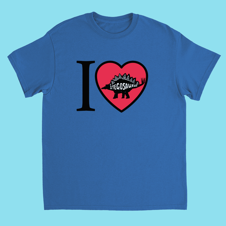 Kids I Love Stegosaurus T-Shirt | Jurassic Studio