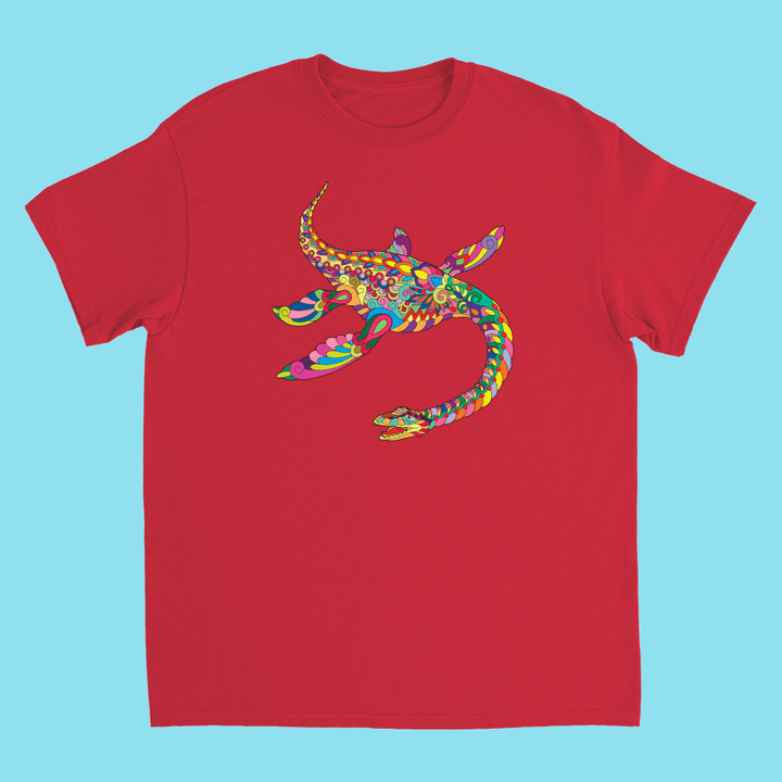 Kids Plesiosaurus Zentangle T-Shirt | Jurassic Studio