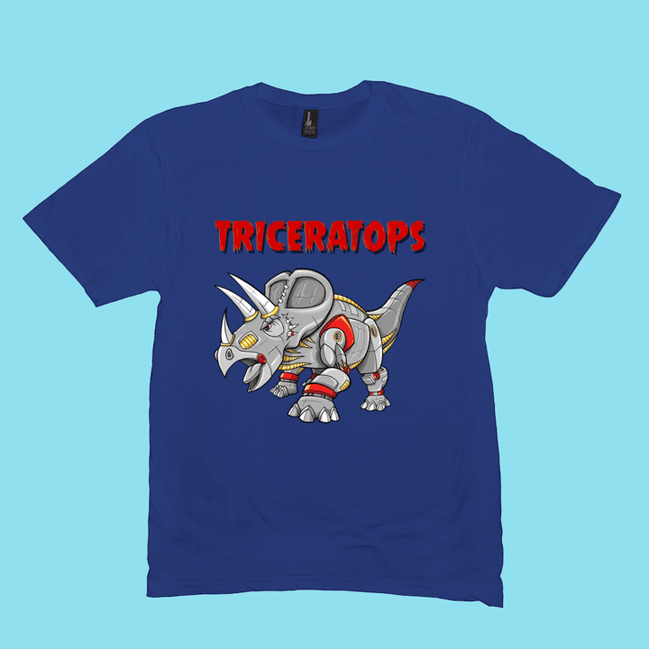 Men Robot Triceratops T-Shirt | Jurassic Studio