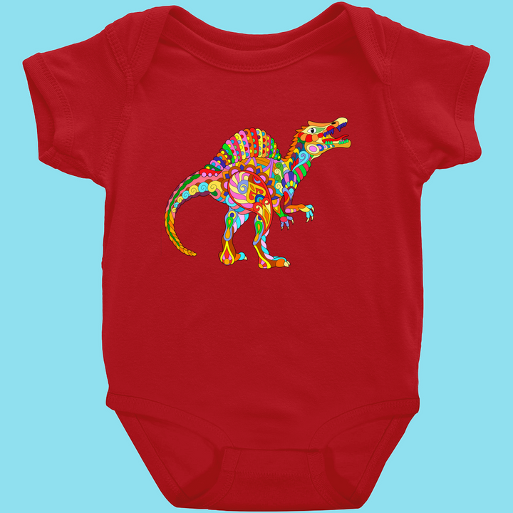 Toddler Spinosaurus Zentangle Onesie | Jurassic Studio